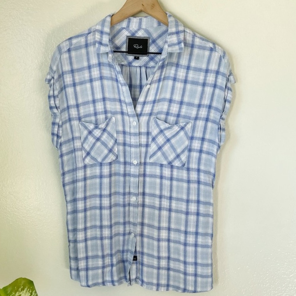 RAILS FLANNEL SHORT SLEEVE SHIRT SZ M